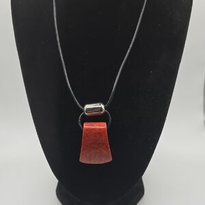 Silpada Red Coral Geometric Necklace